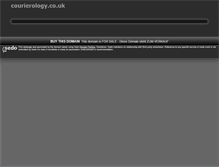 Tablet Screenshot of courierology.co.uk